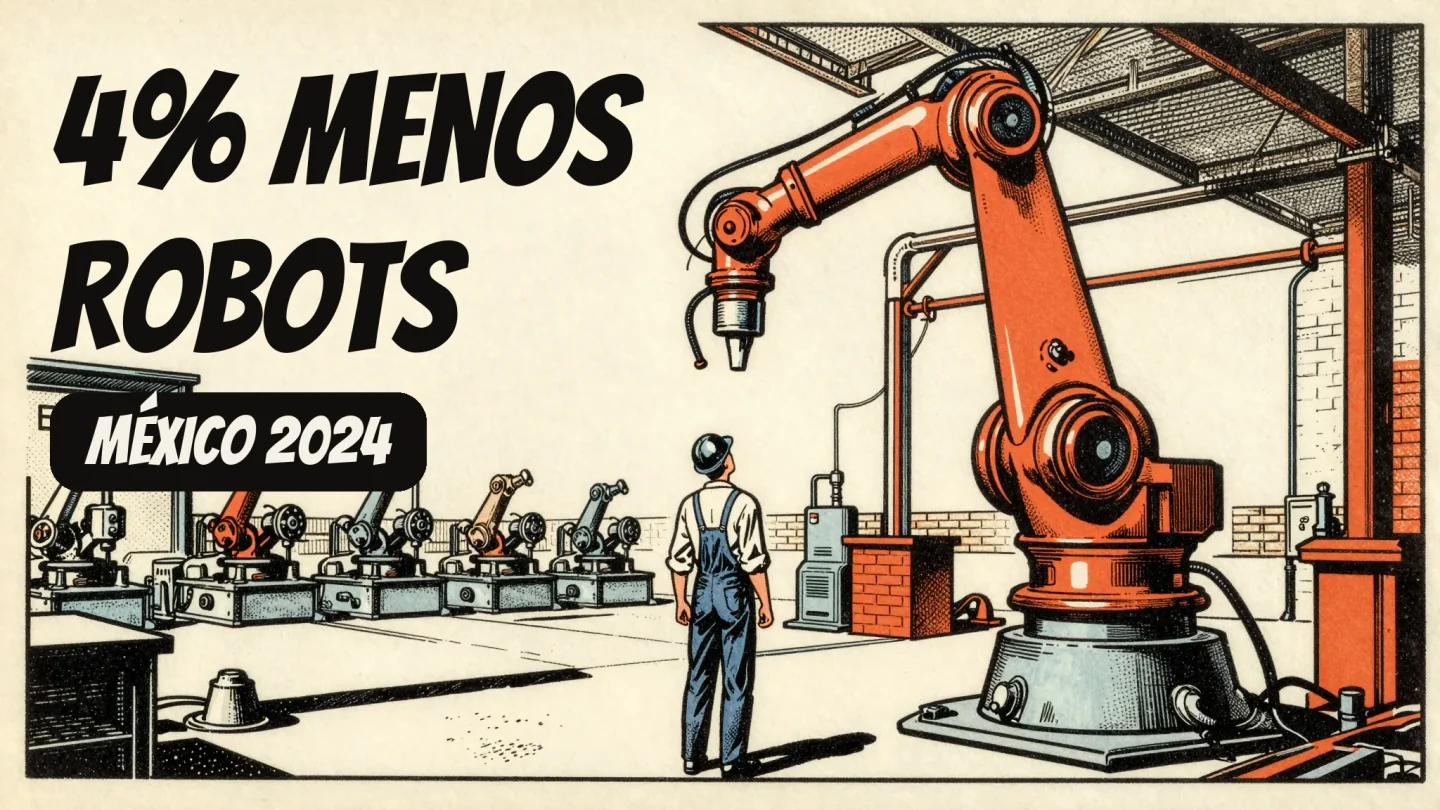 México instaló 4% menos robots industriales en 2024. Esa brecha es la oportunidad.