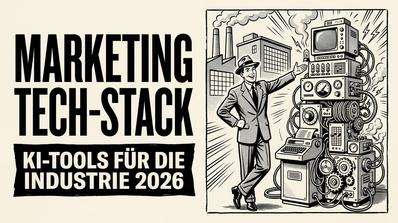 Der Marketing-Tech-Stack für die Industrie 2026: Welche KI-Tools wirklich Pipeline bringen